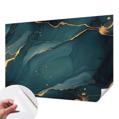 Fotobehang voor kinderkamer met een donkerblauwe abstracte print