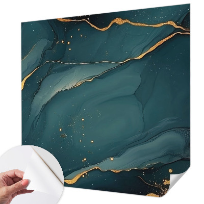 Fotobehang voor kinderkamer met een donkerblauwe abstracte print
