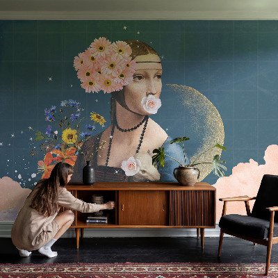 Fotobehang babykamer Bloemige elegantie