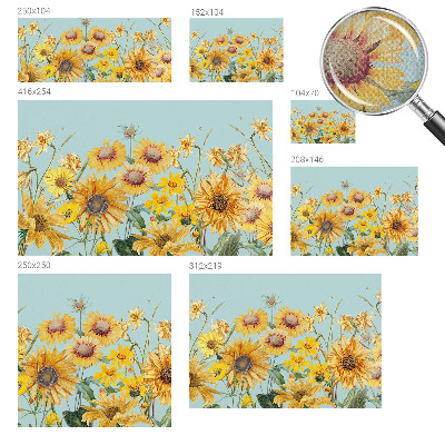 Foto behang voor de keuken met zomertuinmotief