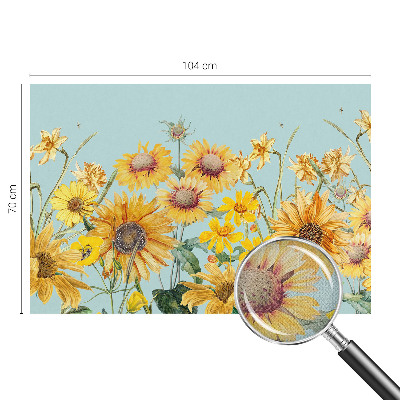 Foto behang voor de keuken met zomertuinmotief
