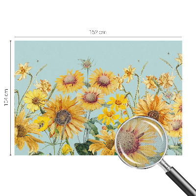 Foto behang voor de keuken met zomertuinmotief