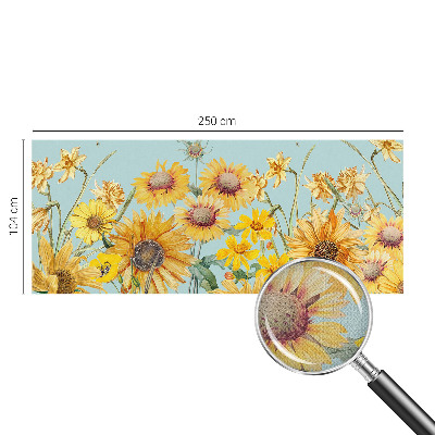 Foto behang voor de keuken met zomertuinmotief