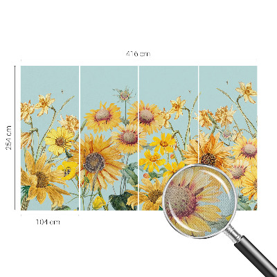 Foto behang voor de keuken met zomertuinmotief