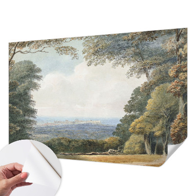 Fotobehang zelfklevend bebost landschap