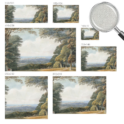 Fotobehang zelfklevend bebost landschap