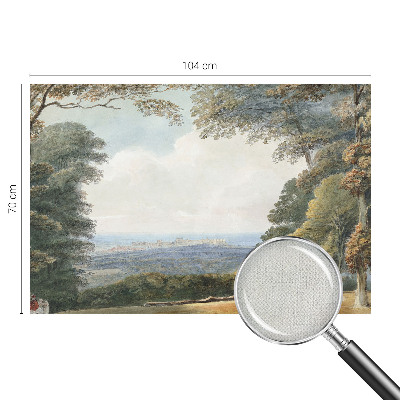 Fotobehang zelfklevend bebost landschap