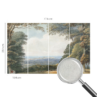 Fotobehang zelfklevend bebost landschap