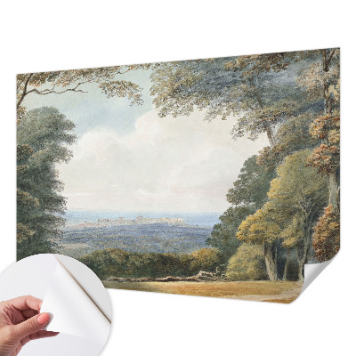 Fotobehang zelfklevend bebost landschap