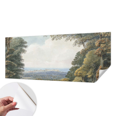 Fotobehang zelfklevend bebost landschap