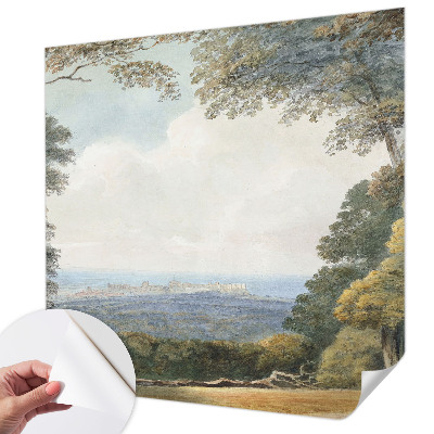 Fotobehang zelfklevend bebost landschap