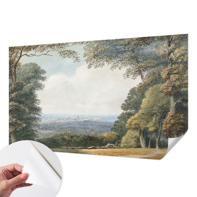Fotobehang zelfklevend bebost landschap