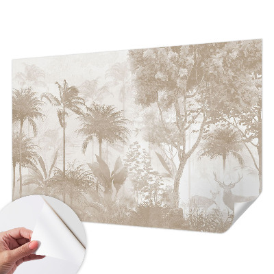 Fotobehang kinderkamer met een tropisch landschap
