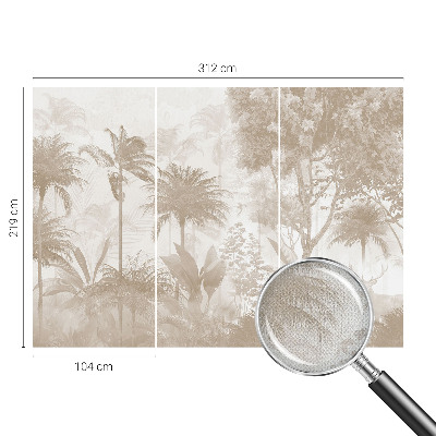 Fotobehang kinderkamer met een tropisch landschap