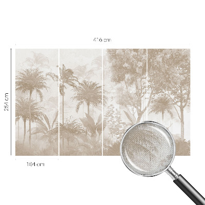 Fotobehang kinderkamer met een tropisch landschap