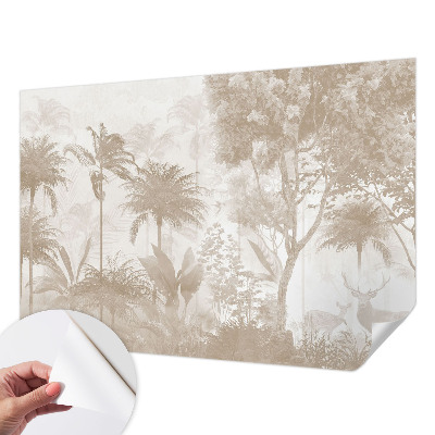 Fotobehang kinderkamer met een tropisch landschap