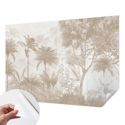Fotobehang kinderkamer met een tropisch landschap