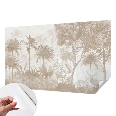 Fotobehang kinderkamer met een tropisch landschap