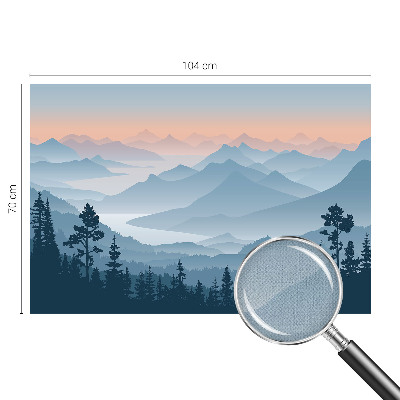 3D fotobehang Bergpanorama