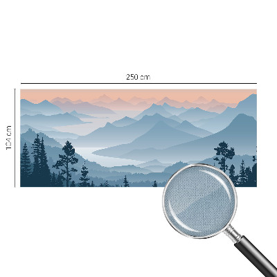 3D fotobehang Bergpanorama