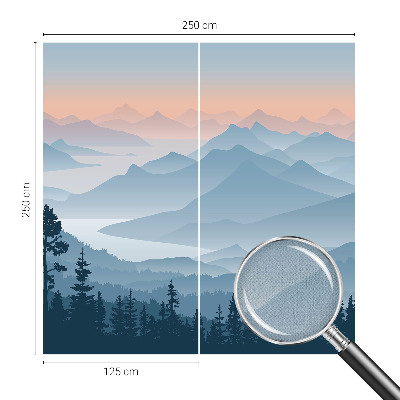 3D fotobehang Bergpanorama