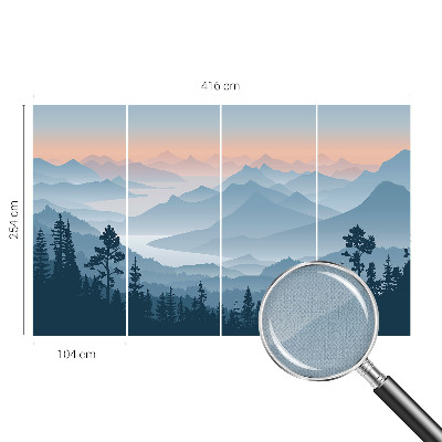 3D fotobehang Bergpanorama