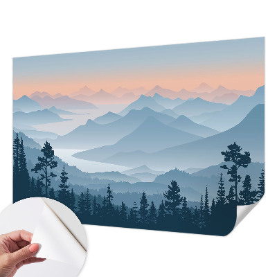 3D fotobehang Bergpanorama