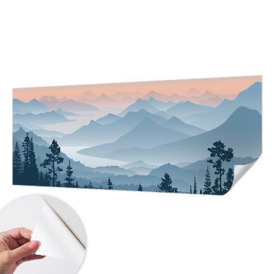 3D fotobehang Bergpanorama
