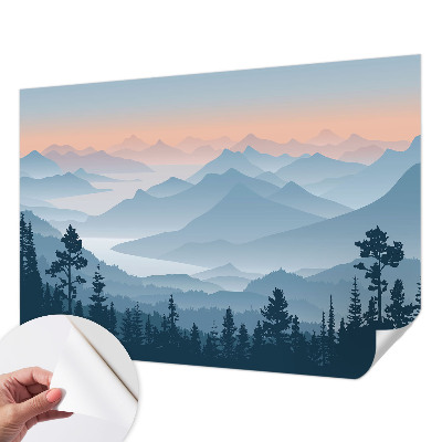3D fotobehang Bergpanorama