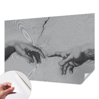 Fotobehang voor de kinderkamer met een ontwerp van hypnotische handen