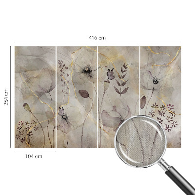 Fotobehang babykamer met tere bloemen