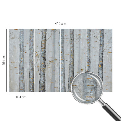 Fotobehang tienerkamer Berkenbomen