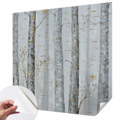 Fotobehang tienerkamer Berkenbomen