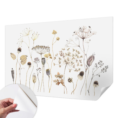 Zelfklevend fotobehang met wilde bloemen als print