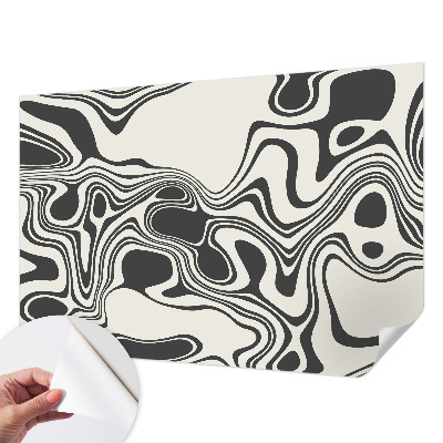 Zelfklevend fotobehang op maat met een ontwerp van dynamische lijnen
