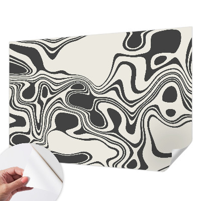 Zelfklevend fotobehang op maat met een ontwerp van dynamische lijnen
