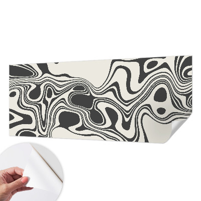 Zelfklevend fotobehang op maat met een ontwerp van dynamische lijnen