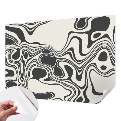 Zelfklevend fotobehang op maat met een ontwerp van dynamische lijnen