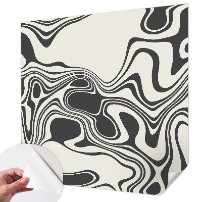 Zelfklevend fotobehang op maat met een ontwerp van dynamische lijnen
