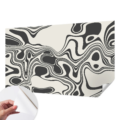 Zelfklevend fotobehang op maat met een ontwerp van dynamische lijnen