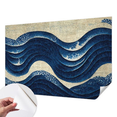 3D fotobehang met een patroon van oceanische vormen