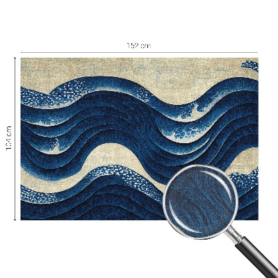 3D fotobehang met een patroon van oceanische vormen