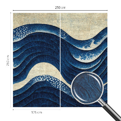 3D fotobehang met een patroon van oceanische vormen