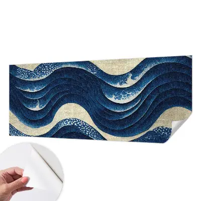 3D fotobehang met een patroon van oceanische vormen
