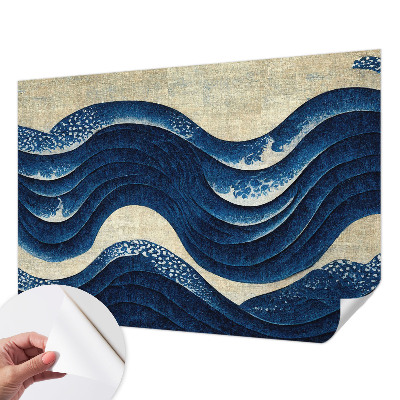 3D fotobehang met een patroon van oceanische vormen