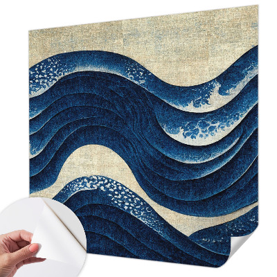 3D fotobehang met een patroon van oceanische vormen