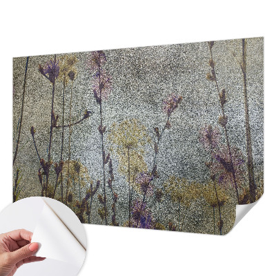 Fotobehang babykamer met een ontwerp van wilde bloemen