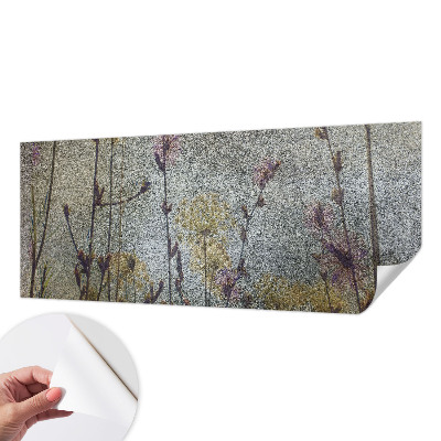 Fotobehang babykamer met een ontwerp van wilde bloemen