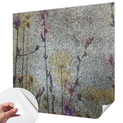 Fotobehang babykamer met een ontwerp van wilde bloemen