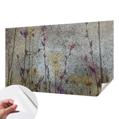 Fotobehang babykamer met een ontwerp van wilde bloemen